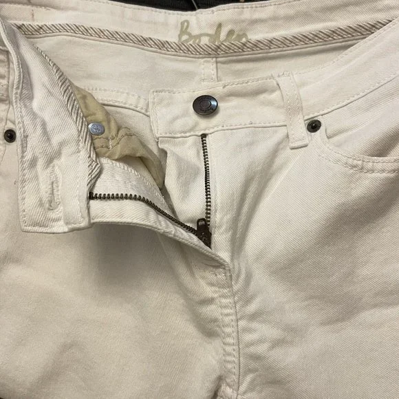 Boden Women Cropped White Jean 6P Solid Summer Denim Luxe Stretch Casual Preppy - Picture 9 of 13